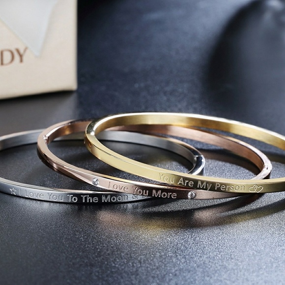 Jewelry - Nib Three Engraved 14k Gold & Silver Bracelets